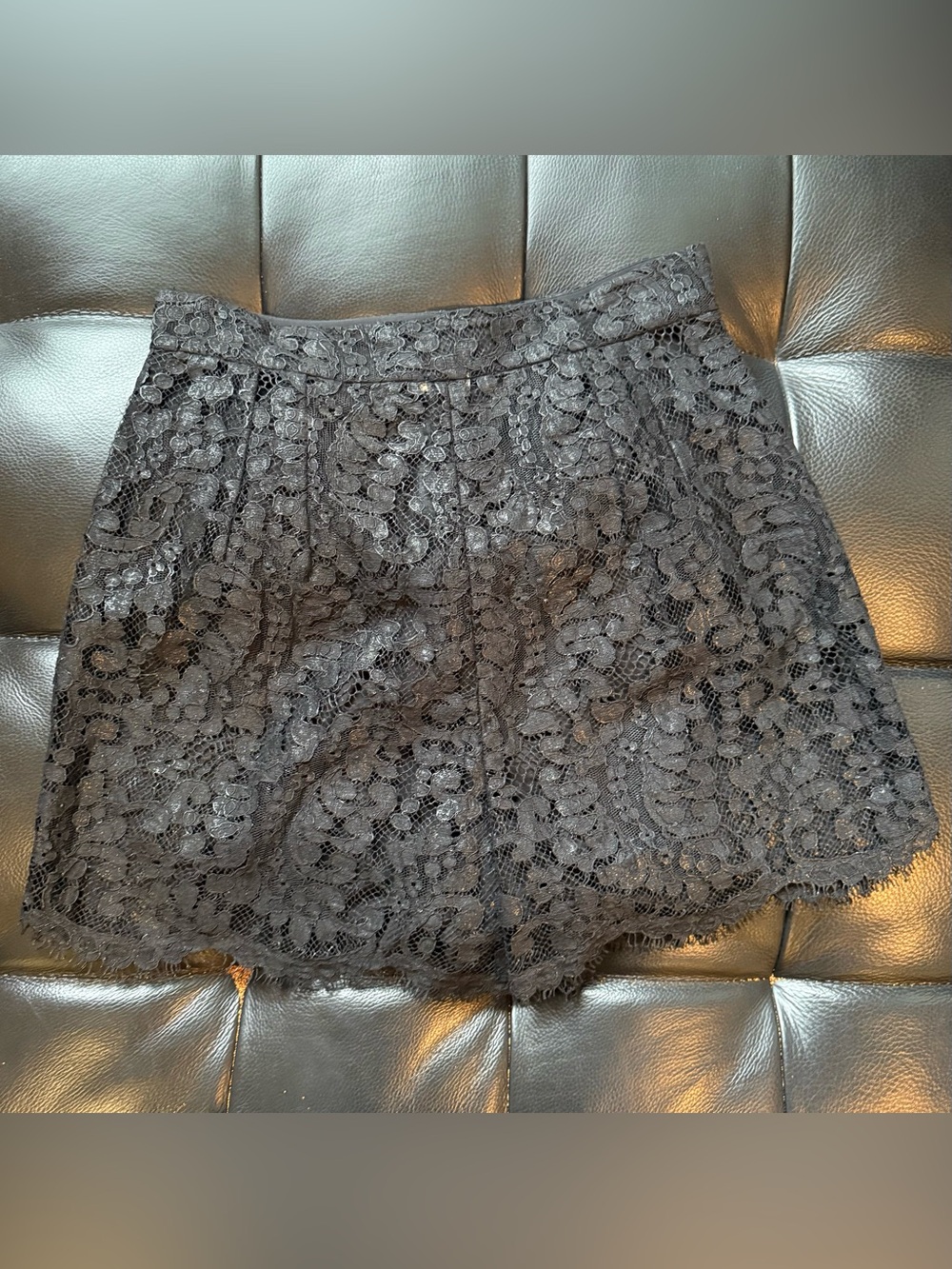 Dolce & Gabbana Black Lace Skort